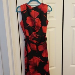 AGB, Black and Red floral dress